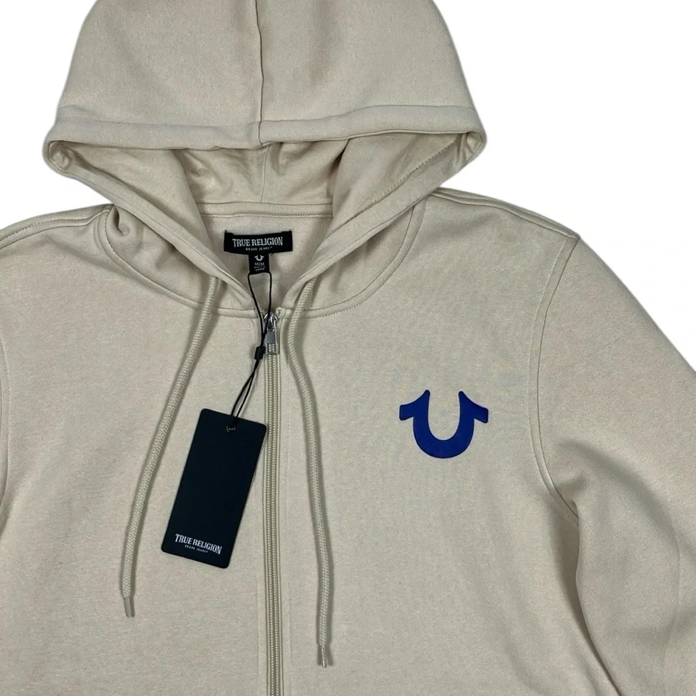 True Religion Zip Hoodie Overlap Buddha Sweatshirt NWT